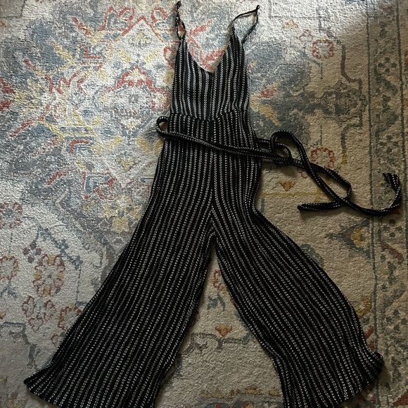 Blue Rain Patterned Jumpsuit - Picture 1 of 3